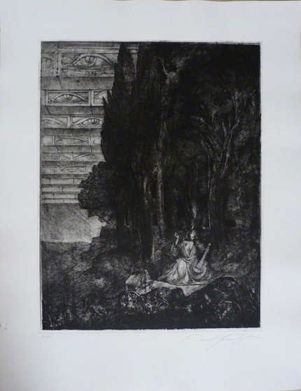 Beneath the Wall of Eyes by Ernst Fuchs Beneath the Wall of Eyes by Ernst Fuchs